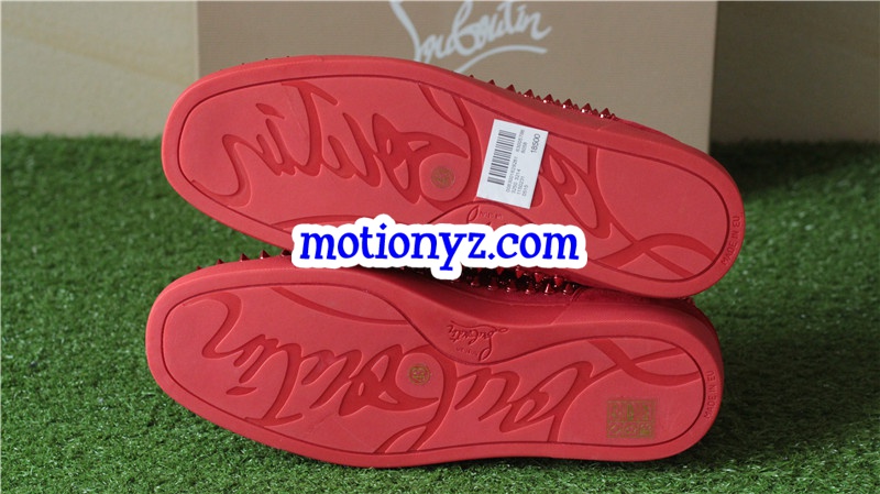 Super High End Christian Louboutin Flat Sneaker High Top Red(With Receipt)